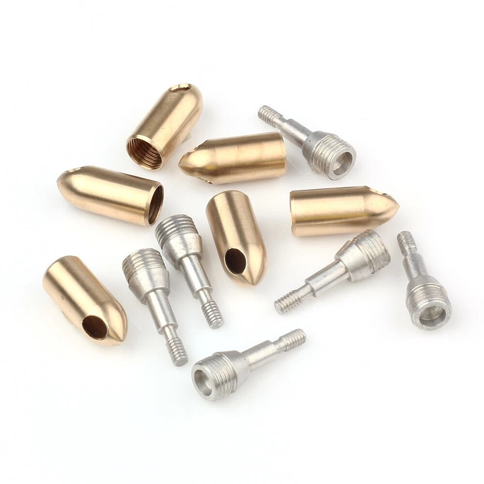 6Pcs DIY Gold Arrowheads Field Point Whistle Broadhead 132Grain Copper Arrowhead - Image 2 of 4