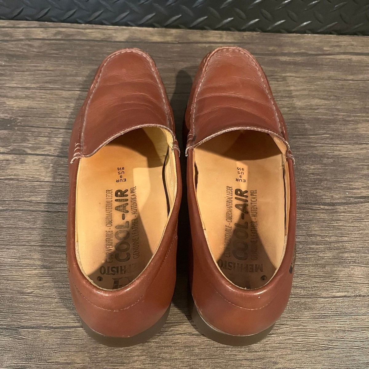 Mephisto Cool-Air Loafers Brown Leather Men display picture 1