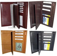 Checkbook wallet Leather Checkbook cover. Credit card wallet zip change purse BN