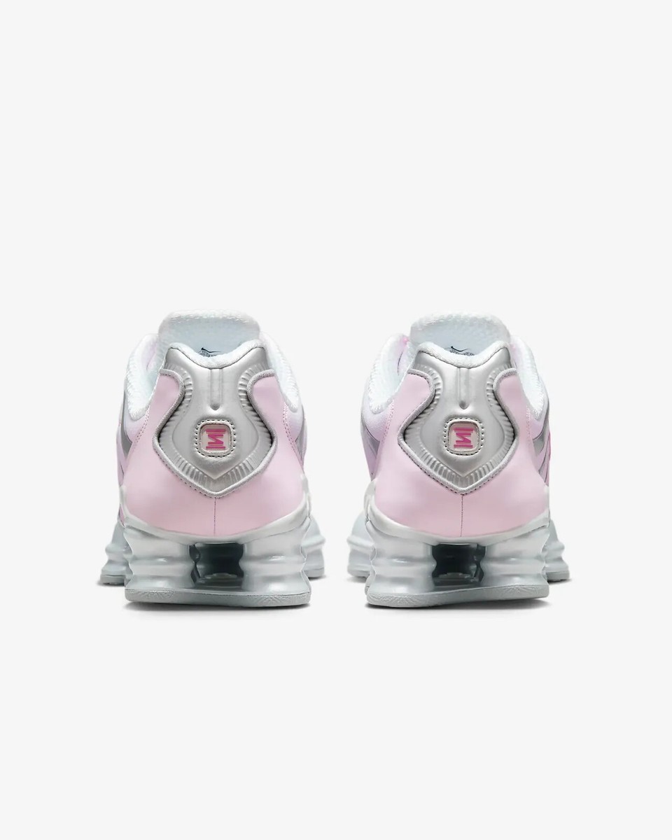 New Nike Women's Shox TL Shoes - Metallic Platinum/ Pink