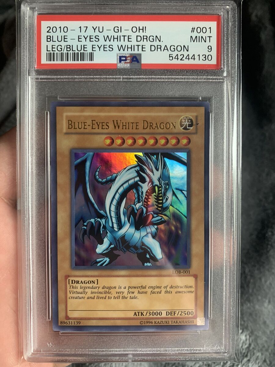 Yu-Gi-Oh Blue Eyes White Dragon - LOB-001 - PSA 9 Mint Yu-Gi-Oh Blue Eyes White Dragon - LOB-001 - PSA 9 Mint