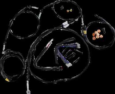 Burly 14in Blk Vinyl Ape Hanger Control Kit wo ABS Iron 1200 18-21