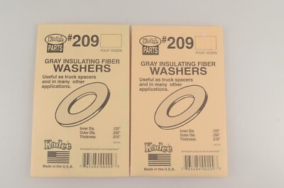 Kadee HO #209 Gray Insulated Fiber Washers .010'' Thick - 2 Packages