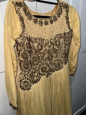 Asian Style Gold Prom Dress Size 8