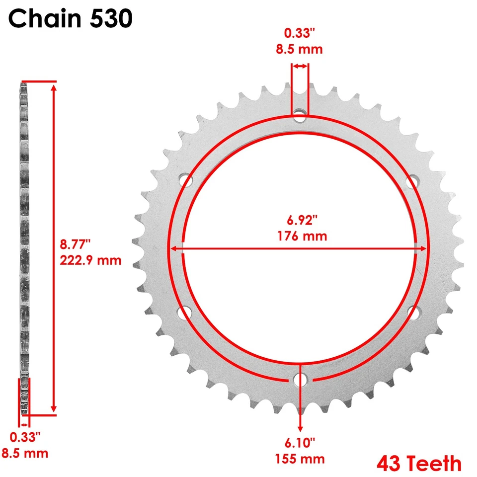 Cadena de transmisión y piñones con junta tórica para Triumph Daytona T595 1997 1998 Foto 4 de 4