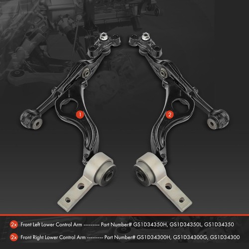2x Control Arms Front Lower for Mazda 6 GH 2007-2013 1.8 2.0 2.2 2.5 GS1D34350H - Picture 3 of 9