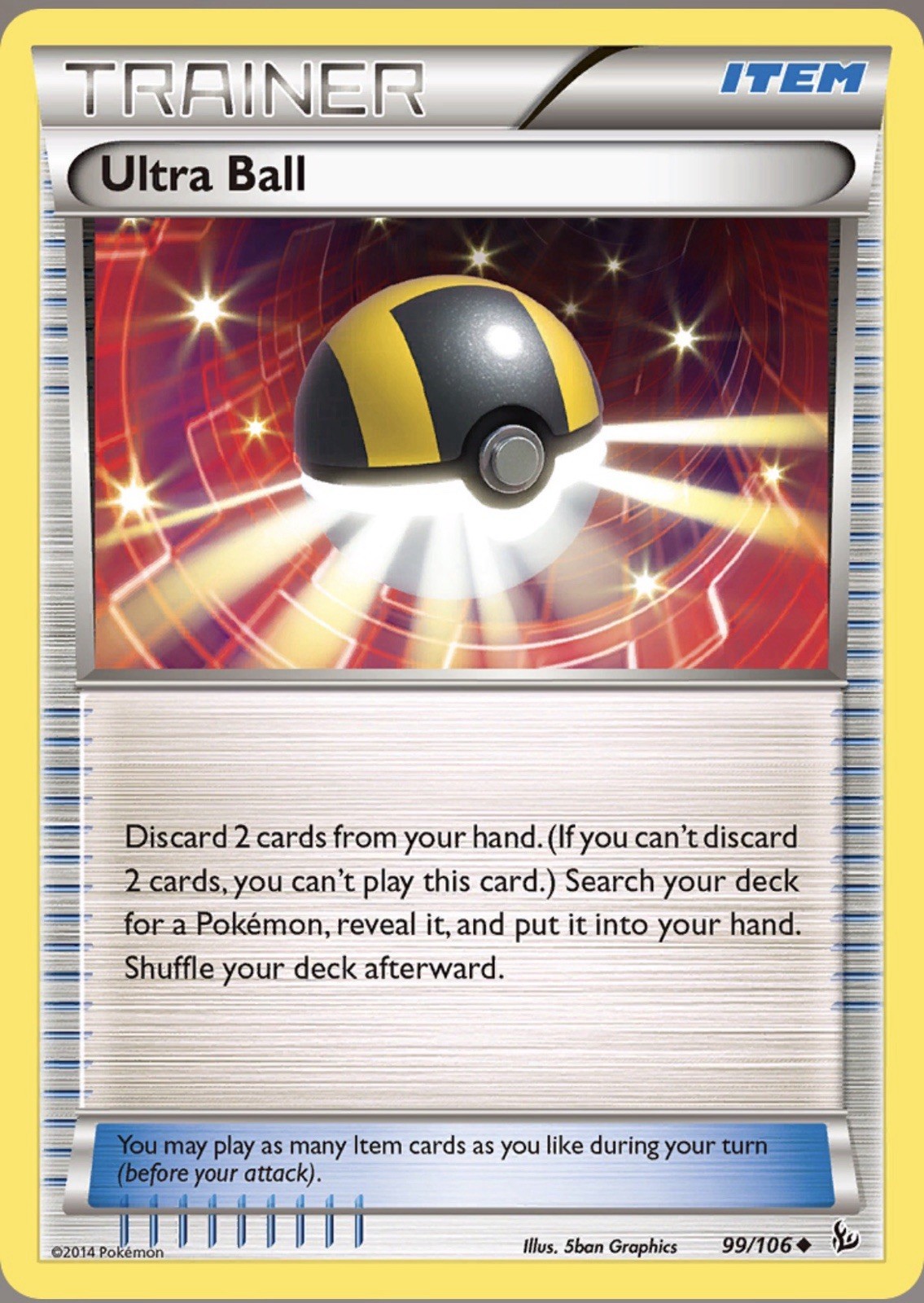 Pokémon TCG Ultra Ball Ultra Ball 99/106 - XY Flashfire LP Non Holo