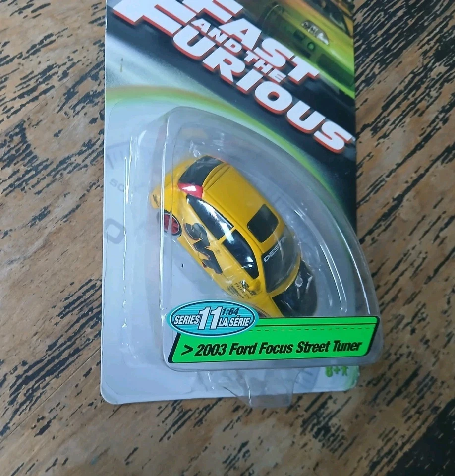 HTF Racing Champions Fast and Furious 2003 Ford Focus SVT Yellow Series 11 1:64 - Image 3 of 4