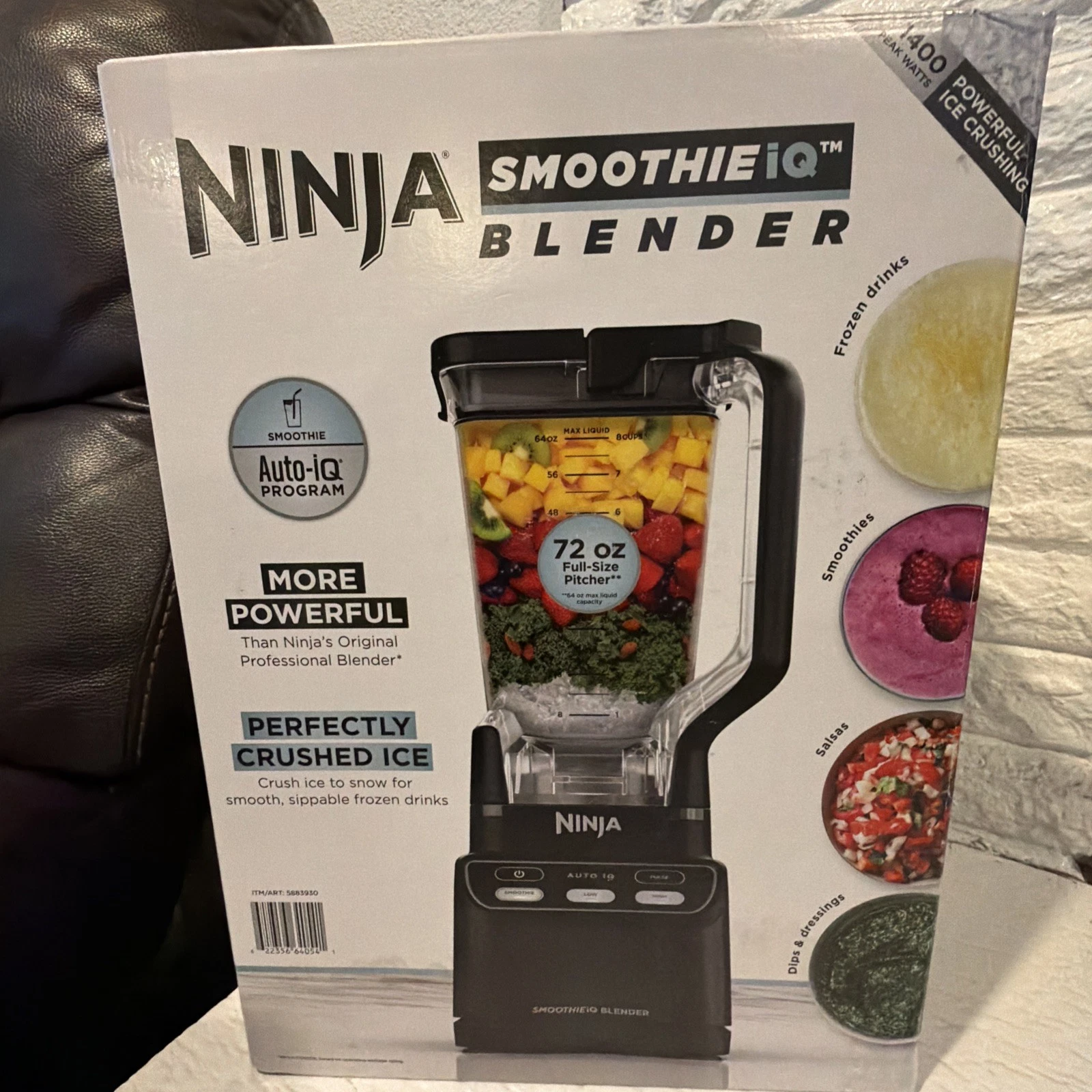 Ninja Professional Blender with Smoothie Auto-iQ, 1400 Peak Watts 72-oz CO750B
Opens in a new window