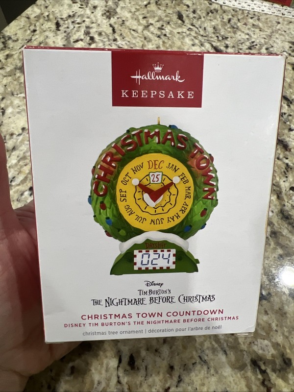 Hallmark Keepsake 2025 Disney Christmas Town Countdown Musical Ornament Light