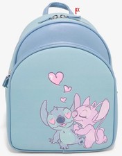 Loungefly Disney Lilo  Stitch Angel  Stitch Love Kiss Hearts Mini Backpack