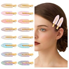 16 Pcs Creaseless No Crease Hair Clips, No Bend Barrette Hair Clips For Styli...