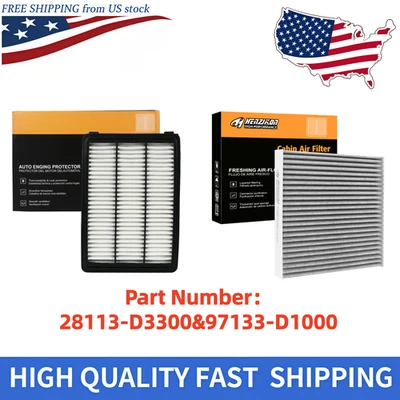 COMBO SET ENGINE & CABIN AIR FILTER FOR 2016-2021 KIA SPORTAGE 28113-D3300 - Image 1 of 4