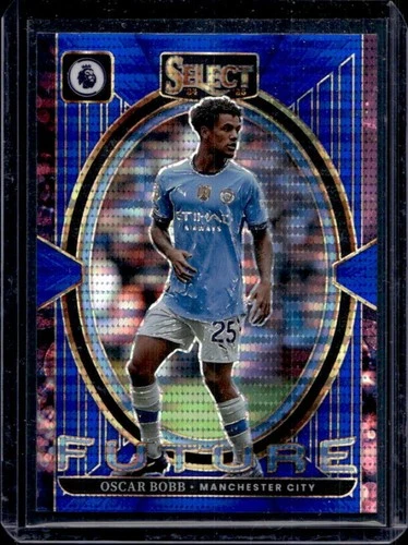 2024-25 Panini Select Premier League Oscar Bobb Future Blue Pulsar #25 Man City