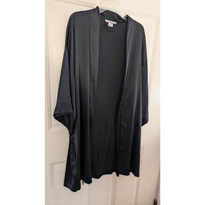 Victoria's Secret Black Open Robe Kimono with Tie Closure, Medium, Goth, Witchy