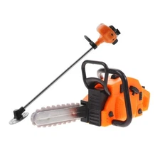  Mini Chainsaw 2Pcs Set Realistic PVC Miniature Garden Tool for Fairy Garden 