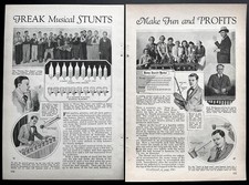 Tuned Bottles  Glasses 1933 HowTo INFO Freak Musical Stunts Make Fun  Profits