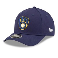 New Era 9FORTY M-Crown Cap Team Mlb Milwaukee Brewers Navy Baseball Snapback