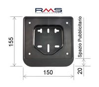 Kennzeichen Nummernschild Halterung RMS Mofa Vespa FüR Piaggio Grillo 50 Boxer