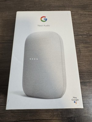 Google Nest Audio Smart Stereo Speaker Voice Assistant Chalk Gray NEW SEALED
