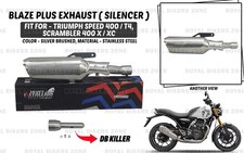 Stallion Silver Blaze Plus "Exhaust Fit For Triumph Speed 400 & Scrambler 400x"