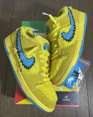 Size 10 - Nike Dunk Low SB x Grateful Dead Yellow Bear Men's CJ5378-700 (Clean)