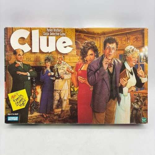 VINTAGE Clue COMPLETE Parker Brothers 1998 Classic Board Game Detective Whodunit