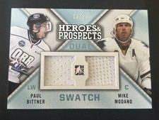 Mike Modano / Paul Bittner - Heroes And Prospects Dual Jersey Hockey Card /25#