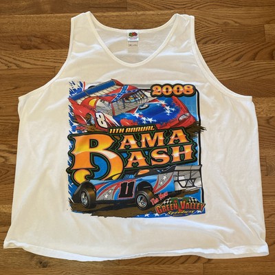 Vintage 2008 Bama Bash Green Valley Speedway Dirt Track Tank Top Shirt Sz 3XL