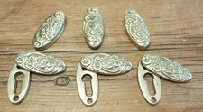 RECLIAMED BRASS ESCUTCHEON ART NOUVEAU KEY HOLE COVER ( FREE POST ) #F17