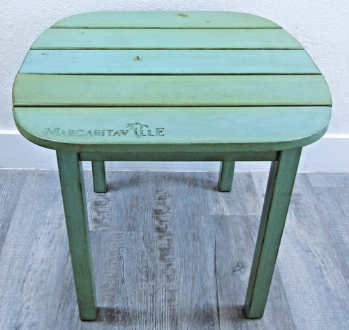 Jimmy Buffett Margaritaville Patio Outdoor Green Wooden Side Table