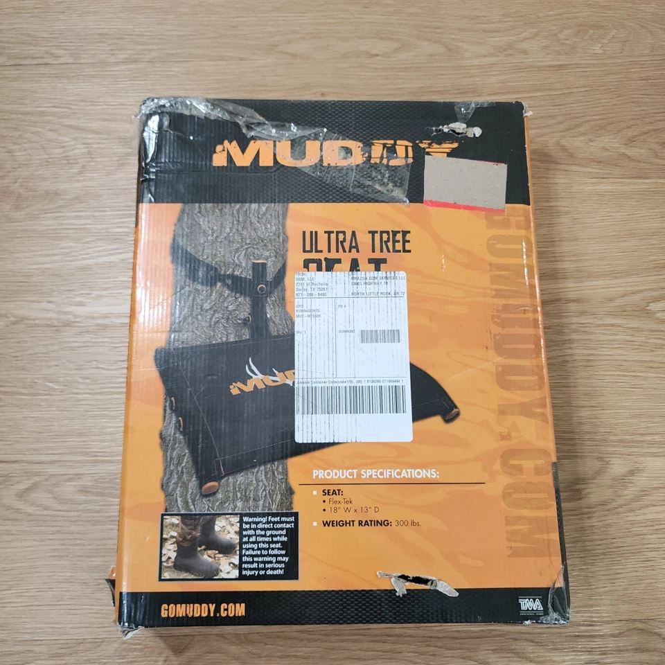 Muddy Ultra Tree Seat Comfortable Deer Hunting Stand Chair Holds 300 Pounds - Image 2 of 4
