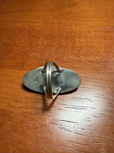 Sterling Silver Ring sz 9 1/2 by Julius Manuelito Navajo - Picture 3 of 4