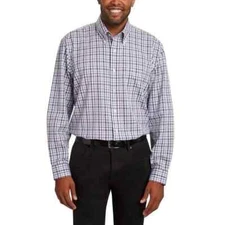Kirkland Men's Traditional Fit Non-Iron Botton-Down Dress Shirt,   17.5 X 34/35