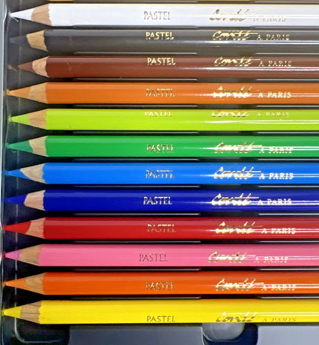 CONTE A PARIS 24 pastelli a colori pastello matite arte set artista nuovo in scatola di latta - Foto 3 di 10