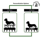 Wirehaired Dachshund Personalized Key and Leash Holder - 5 Hooks