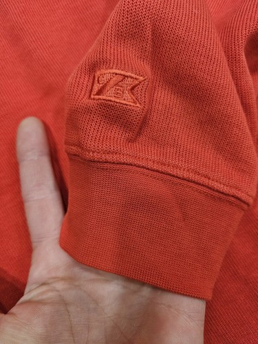 Cutter and Buck Sweater Men Orange Red M Long sleeve V Neck Cotton Sweatshirt - Picture 3 of 6