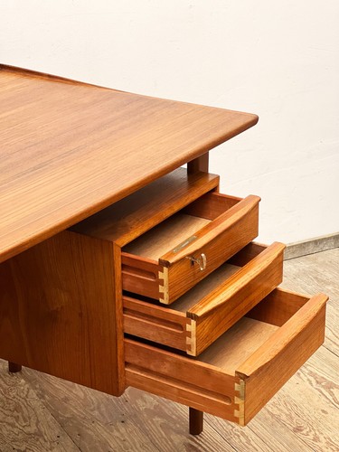 Dänischer Mid Century Design Schreibtisch, Teak, Peter Løvig Nielsen, Hedensted - Bild 15 von 16