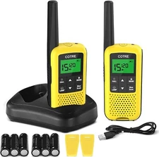 COTRE Two Way Radios, Up to 32 Miles Long Range USB Rechargeable Walkie Talkies