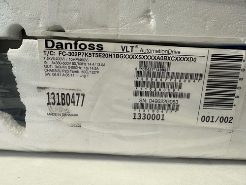 Danfoss Frequenzumrichter VLT FC-302P7K5T5E / 131B0477 7.5kW Neu - Picture 12 of 13