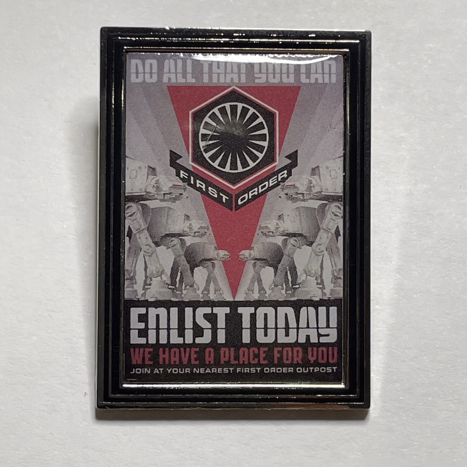 Disney Pin First Order Enlist Today Poster Star Wars Galaxy’s Edge 2019