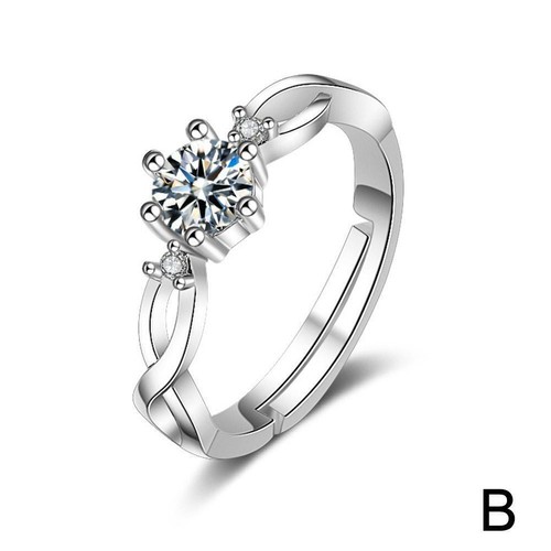 Couple Rings Crystal Couple Wedding Adjustable Rings Jewelry✨4 Z5M2 - Picture 18 of 19