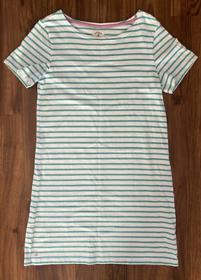 Joules Mariners Grade White Green Striped Short Sleeve Jersey Dress, Size  XL | eBay