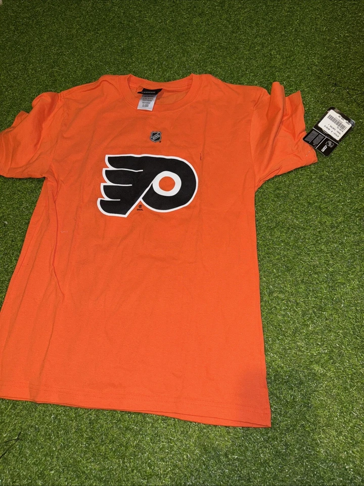 Футболка молодежная Philadelphia Flyers XL Jeff CARTER #17 Reebok оранжевая хоккейная НХЛ для мальчика - Изображение 3 из 4