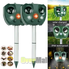 1/2 Ultrasonic Cat Dog Fox Pest Motion Sensor Repeller Scarer Deterrent Repeller