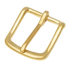 1 X Single Prong Brass Pin Buckle Square Replacement Men Women Leather Belt