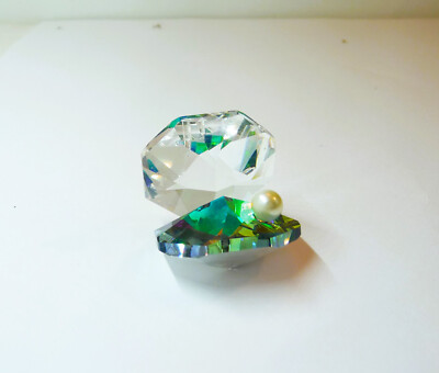 Iris Arc Swarovski Crystal Oyster / Clam Shell ~ Signed, Rare