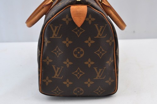 Authentic Louis Vuitton Monogram Speedy 25 Boston Hand Bag M41528 LV 1376M - Picture 3 of 10