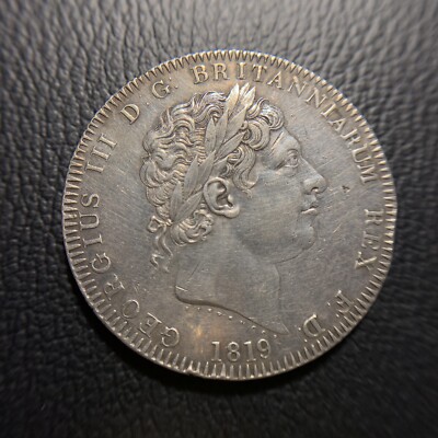 1819 Great Britain Silver Crown AU+/UNC Almost Uncirculated British George III