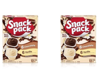 :.Snack Pack Chocolate   Vanilla   Pudding Cups Family Pack, 24 Count.: